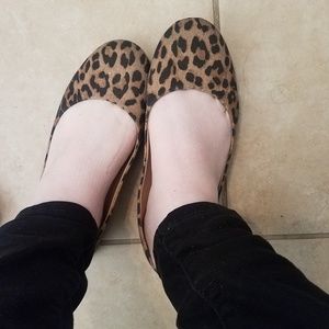 Leopard print flats